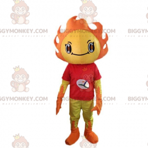 BIGGYMONKEY™ maskot kostume gult og orange solkostume. sommer