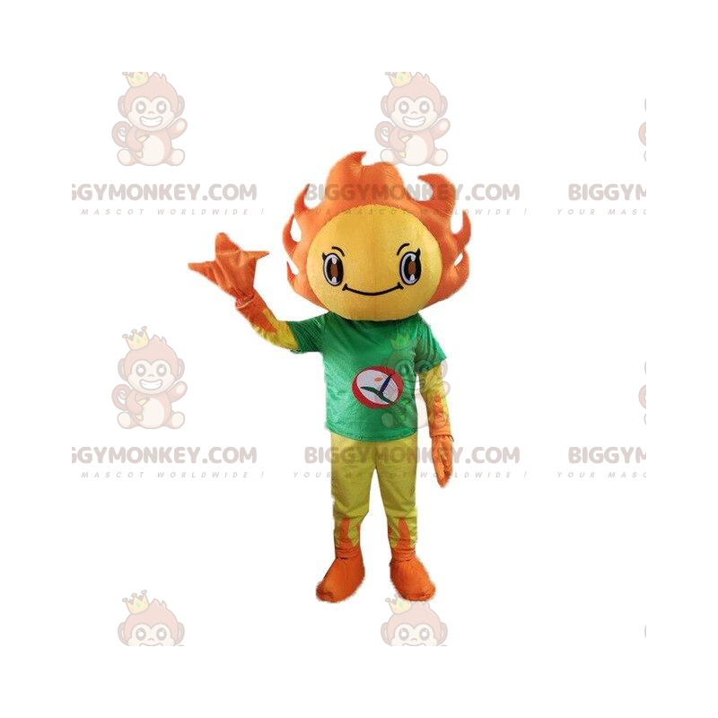 BIGGYMONKEY™ Maskottchenkostüm gelbes und orangefarbenes