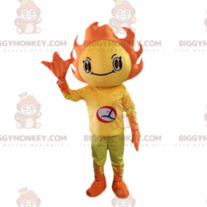 Costume de mascotte BIGGYMONKEY™ costume soleil jaune et