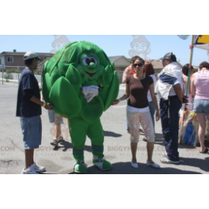 Costume da mascotte BIGGYMONKEY™ carciofo verde gigante -