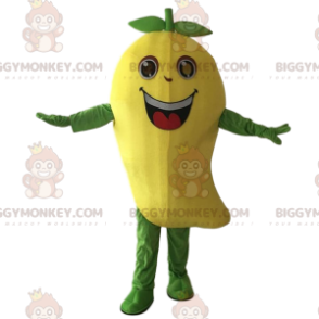 BIGGYMONKEY™ Riesen-Mango-Kostüm-Maskottchen-Kostüm. Gelbes