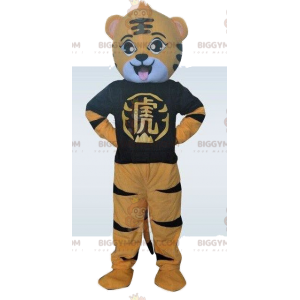 Costume da mascotte BIGGYMONKEY™ tigre gialla. Costume da