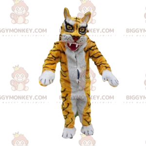 BIGGYMONKEY™ costume da mascotte travestimento da tigre gialla