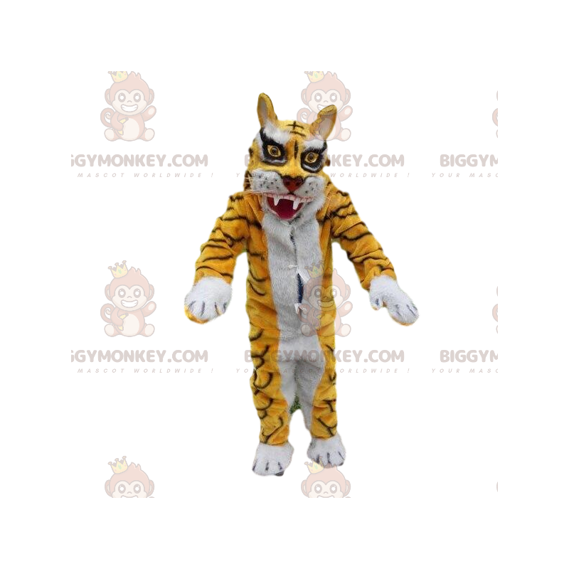 Black and white orange tiger mascot with Sizes L (175-180CM)