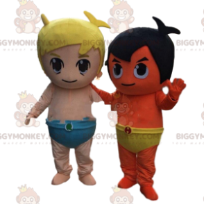 2 BIGGYMONKEY's mascottekostuums voor baby's, kinderen.