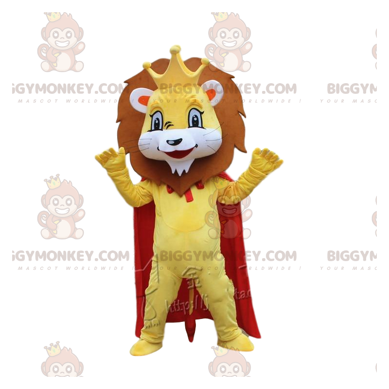 BIGGYMONKEY™ Maskottchen Kostüm König der Löwen Kostüm. König
