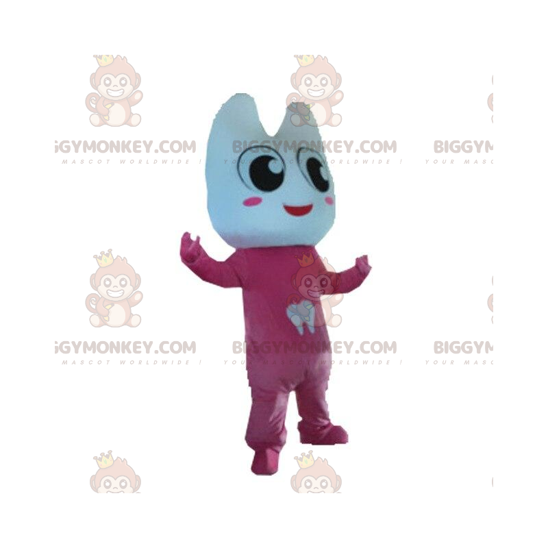 BIGGYMONKEY™ costume mascotte dente gigante vestito di rosa.