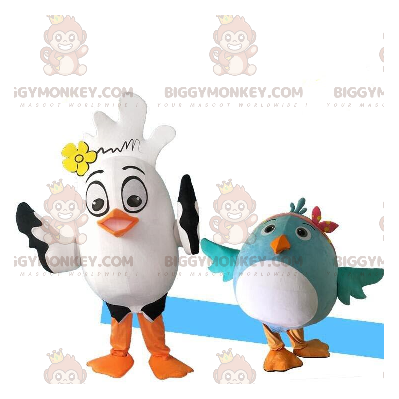 2 mascot BIGGYMONKEY™s bird costumes. bird costumes -