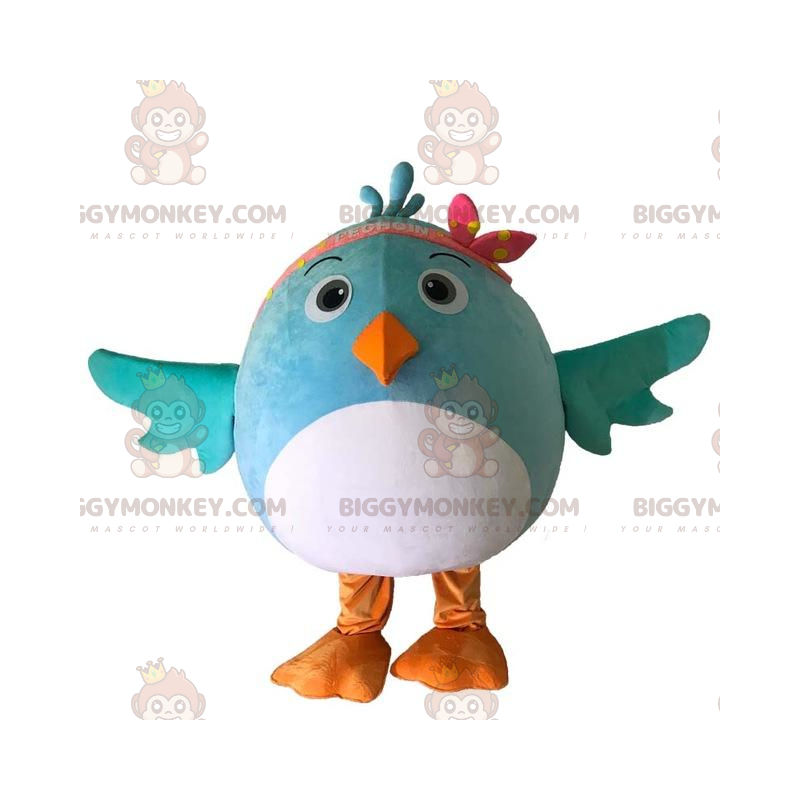 Costume de mascotte BIGGYMONKEY™ costume oiseau blanc et bleu