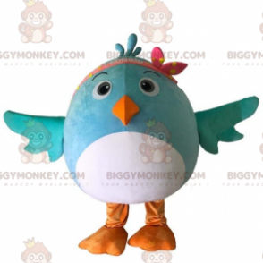 Costume de mascotte BIGGYMONKEY™ costume oiseau blanc et bleu