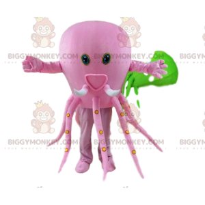 BIGGYMONKEY™ mascot costume pink octopus costume. Octopus