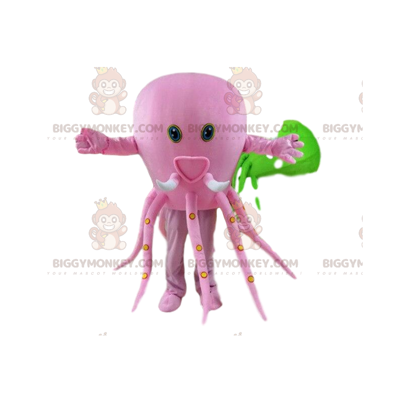 BIGGYMONKEY™ mascottekostuum roze octopuskostuum. Octopus