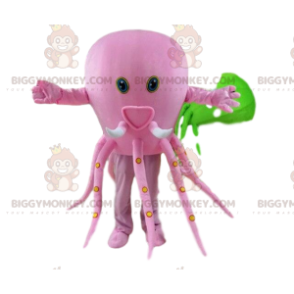 BIGGYMONKEY™ mascot costume pink octopus costume. Octopus