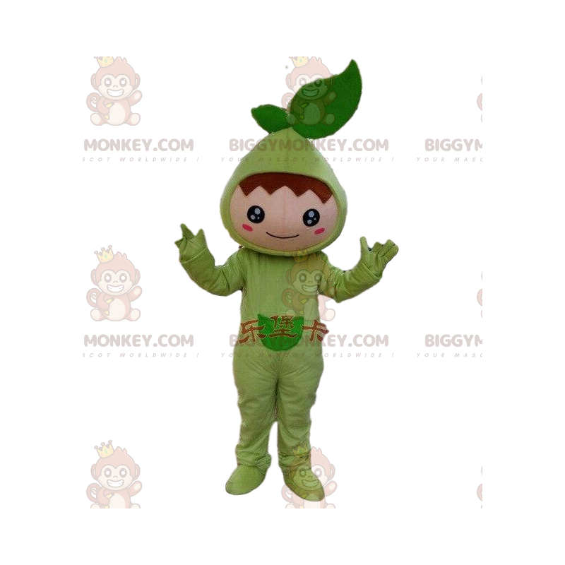 BIGGYMONKEY™ Maskotkostume Green Leaf Fancy Dress. Grønt blad