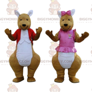 2 mascota canguro de BIGGYMONKEY™. Disfraces de pareja de