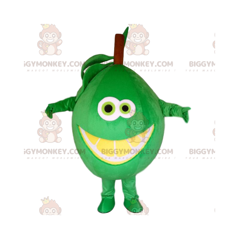 BIGGYMONKEY™ mascot costume giant lime disguise. Smiling lemon