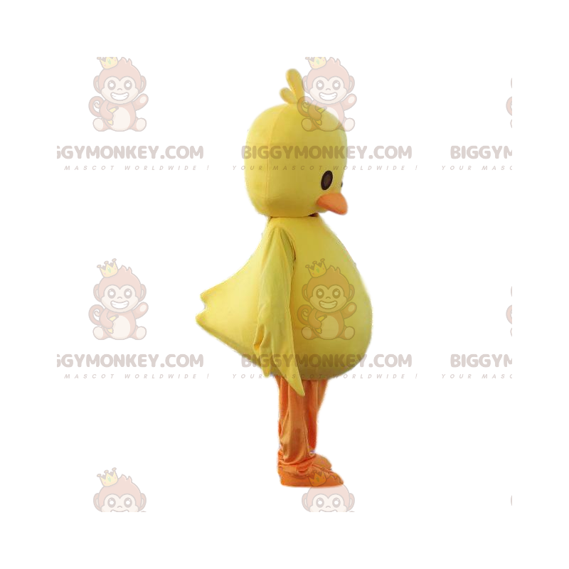 BIGGYMONKEY™ yellow chick mascot costume. Chick costume, giant