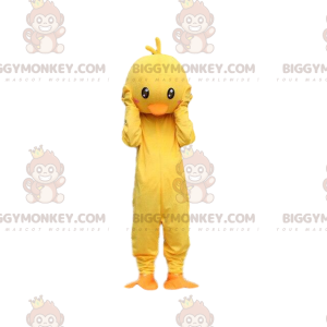 Geel en oranje kuikenkostuum. Kanarie BIGGYMONKEY™ mascotte