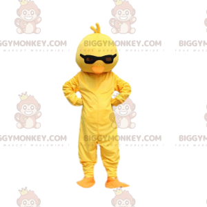 Costume de mascotte BIGGYMONKEY™ canari avec des lunettes