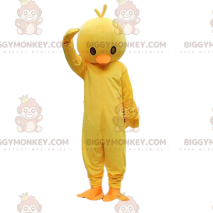 Geel en oranje BIGGYMONKEY™ mascottekostuum. kanarie kostuum -