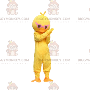 BIGGYMONKEY™ costume da mascotte canarino con occhiali. costume