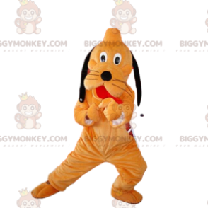 Costume de mascotte BIGGYMONKEY™ de Pluto, chien orange et noir