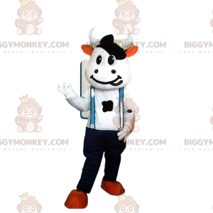 Disfraz de mascota BIGGYMONKEY™ disfraz de vaca blanca y negra