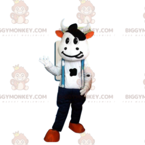 Disfraz de mascota BIGGYMONKEY™ disfraz de vaca blanca y negra