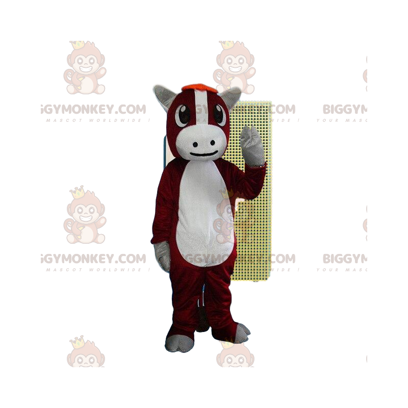 Costume de mascotte BIGGYMONKEY™ costume vache rouge et