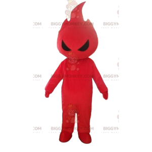 BIGGYMONKEY™ disfraz de mascota de llama roja, disfraz de