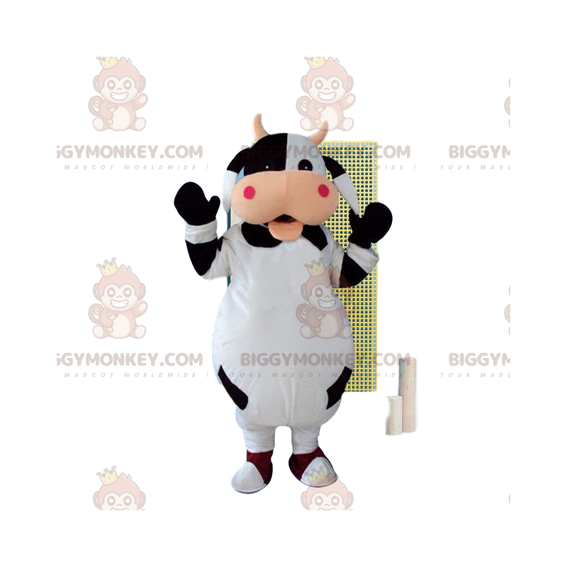 Lehmän BIGGYMONKEY™ maskottiasu, maatilapuku, karjan naamio -
