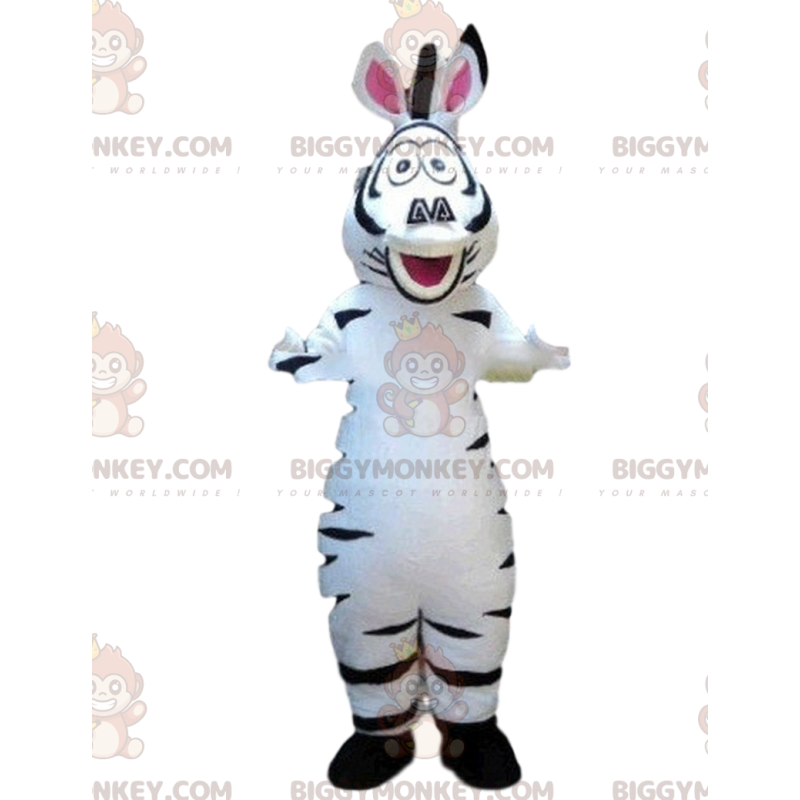 Costume de mascotte BIGGYMONKEY™ de Marty, zèbre de Madagascar
