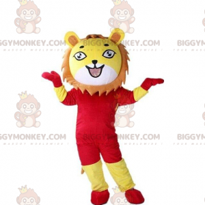Στολή μασκότ Lion BIGGYMONKEY™, στολή λιονταριού, φανταχτερό
