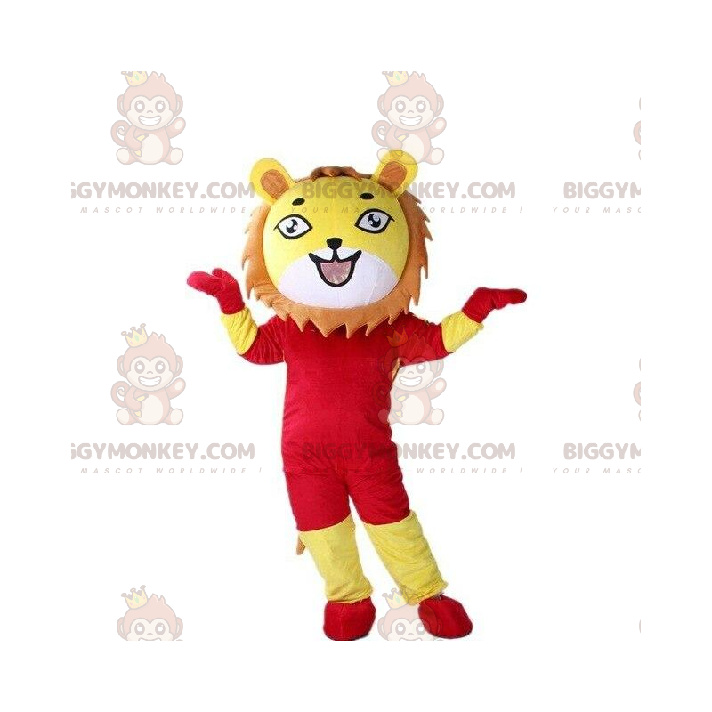 Costume da mascotte Leone BIGGYMONKEY™, costume da cucciolo di