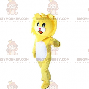 BIGGYMONKEY™ traje de mascota de león amarillo, traje de león