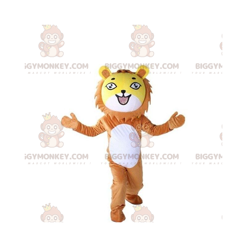 Kostým maskota lva BIGGYMONKEY™, kostým lva, maškarní šaty