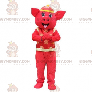 Asia Pig BIGGYMONKEY™ Maskottchenkostüm, asiatisches Kostüm