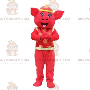 Traje de mascote Asia Pig BIGGYMONKEY™, Traje Asiático
