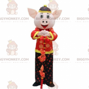Azië varken BIGGYMONKEY™ mascottekostuum, Aziatisch kostuum