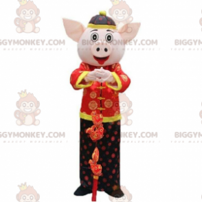 Costume de mascotte BIGGYMONKEY™ cochon Asie, costume