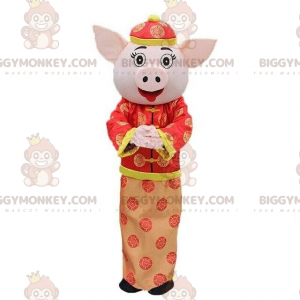 BIGGYMONKEY™ costume da mascotte da maiale civettuola, costume