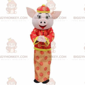 BIGGYMONKEY™ kokettes Schwein Maskottchen Kostüm, Asia Kostüm