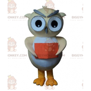 Big Eyed Owl BIGGYMONKEY™ mascottekostuum, uilkostuum, uil -