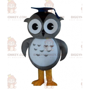 Big Grey Owl BIGGYMONKEY™ Maskottchenkostüm, Eulenkostüm