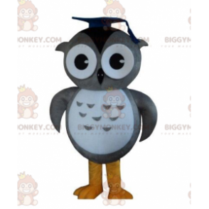 Big Grey Owl BIGGYMONKEY™ maskotkostume, uglekostume, graduate