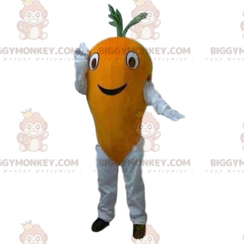 Costume de mascotte BIGGYMONKEY™ de carotte, costume de