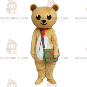 Beige and white teddy bear costume, teddy bear costume –