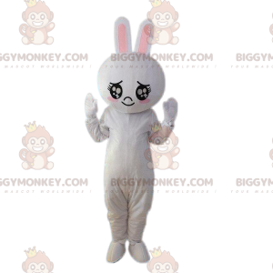 Στολή μασκότ Bunny BIGGYMONKEY™, βελούδινη στολή λαγουδάκι.