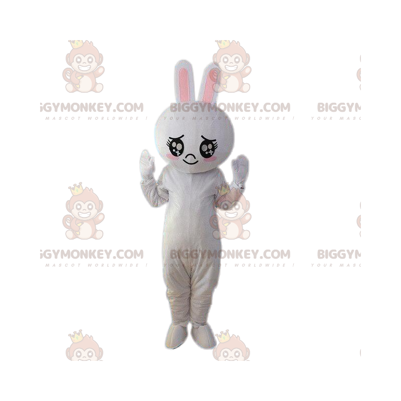 Bunny BIGGYMONKEY™ mascot costume, plush bunny costume. giant