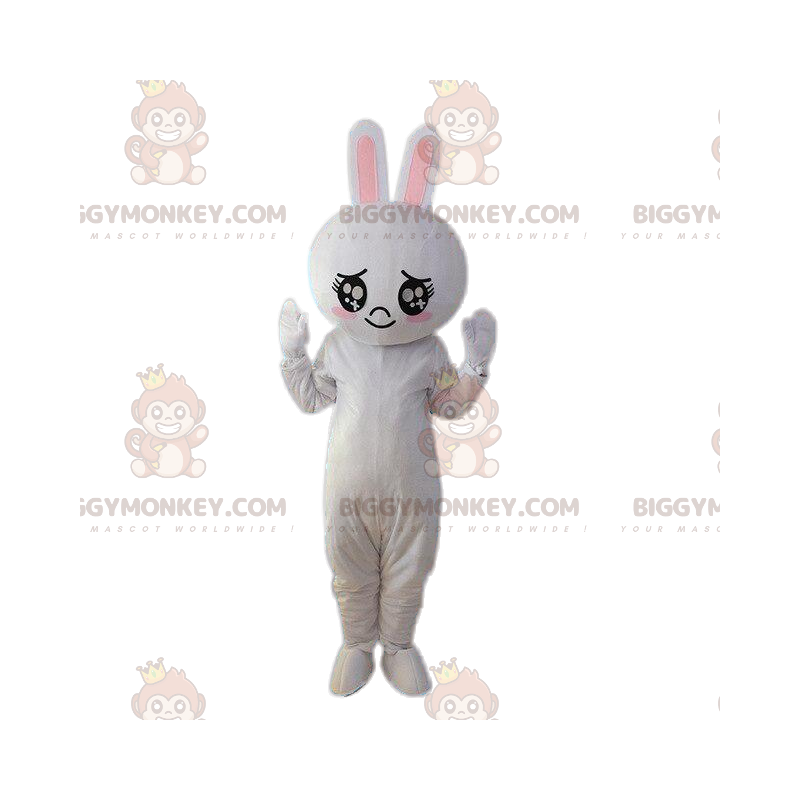 Bunny BIGGYMONKEY™ mascottekostuum, pluche konijnenkostuum.